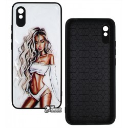 Чохол для Xiaomi Redmi 9A, Ladies white Prism, пластик-силікон