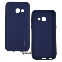 Чехол для Samsung A320 Galaxy A3 (2017), Smitt, силиконовый, синий
