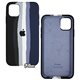 Чехол для Apple iPhone 11, Rainbow case, силикон, black/dark blue