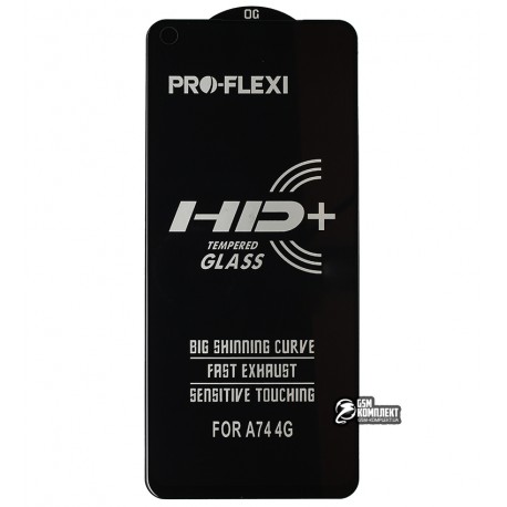 Защитное стекло для Oppo A74 4G, 6D, ProFlexi, черное