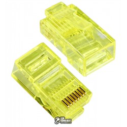 Конектор RJ 45 Merlion (RJ45ML-YW/05358) Cat. 5 UTP, Yellow, 100 шт/уп