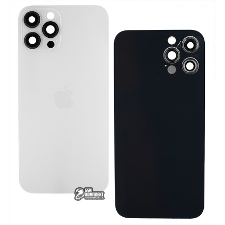 Задняя панель корпуса для Apple iPhone 12 Pro Max, белый, со стеклом камеры, Silver