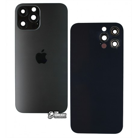 Задня панель корпусу для Apple iPhone 12 Pro Max, сірий, зі склом камери, Graphite