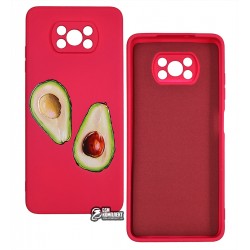 Чехол для Xiaomi Poco X3, Poco X3 NFC, Poco X3 Pro, ART Avocado, силиконовый, бордовый Чехол для Xiaomi Poco X3, Poco X3 NFC, Poco X3 Pro, ART Avocado, силиконовый, бордовый