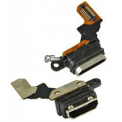 Шлейф для Sony E2303 Xperia M4 Aqua LTE, E2306 Xperia M4 Aqua, E2312 Xperia M4 Aqua Dual, E2333 Xperia M4 Aqua Dual, конектора зарядки, з компонентами