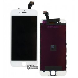 Дисплей для iPhone 6, білий, з тачскріном, з рамкою, оригінал (переклеєне скло) Дисплей для iPhone 6, білий, з тачскріном, з рамкою, оригінал (переклеєне скло)