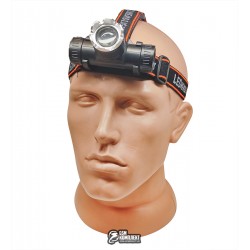 Налобный фонарик Police SQ-807-XPE, встроенный акб, зум, зарядка MicroUSB