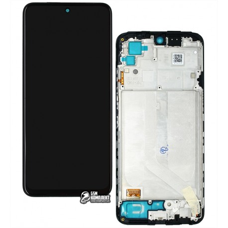 Дисплей для Xiaomi Redmi Note 10S, черный, с сенсорным экраном, с рамкой, оригинал, (5600020K7B00 / 560002K7BN00)