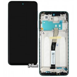 Дисплей для Xiaomi Redmi Note 9 Pro, зеленый, с сенсорным экраном, с рамкой, оригинал, (560004J6B200)