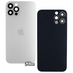 Задняя панель корпуса для Apple iPhone 12 Pro, белая, со стеклом камеры Задняя панель корпуса для Apple iPhone 12 Pro, белая, со стеклом камеры