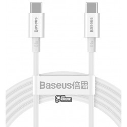 Кабель Type-C - Type-C, Baseus Superior Series Fast Charging, 100 Вт, 1 метр, белый CATYS-B02