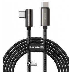 Кабель Type-C - Type-C, Baseus Legend Series Elbow Fast Charging, 100 Вт, 1 метр, черный CATCS-01