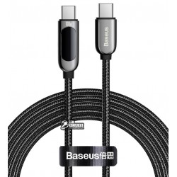 Кабель Type-C - Type-C, Baseus Display Fast Charging, 100 Вт, 1 метра, черный CATSK-B01