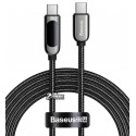 Кабель Type-C - Type-C, Baseus Display Fast Charging, 100 Вт, 1 метр, чорний CATSK-B01