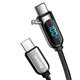 Кабель Type-C - Type-C, Baseus Display Fast Charging, 100 Вт, 1 метр, чорний CATSK-B01