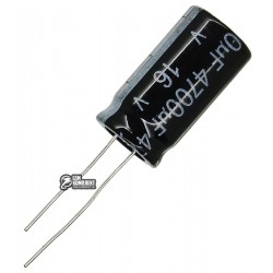 Конденсатор электролитический 4700 uF 16 V, 105°C, d13 h25 (CHONG) Конденсатор электролитический 4700 uF 16 V, 105°C, d13 h25 (CHONG)
