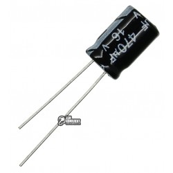 Конденсатор електролітичний 470 uF 16 V, 105°C, d8 h12 (CHONG) Конденсатор електролітичний 470 uF 16 V, 105°C, d8 h12 (CHONG)