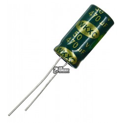 Конденсатор электролитический 470 uF 50 V, 105°C, d10 h20, (низкий импеданс) LOW ESR (CHONG)