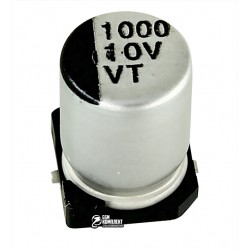 Конденсатор электролитический 1000 uF 10 V, d8 h10.5, UT алюминиевый SMD Конденсатор электролитический 1000 uF 10 V, d8 h10.5, UT алюминиевый SMD