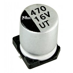 Конденсатор электролитический 470 uF 16 V, d8 h10.2, VT алюминиевый SMD Конденсатор электролитический 470 uF 16 V, d8 h10.2, VT алюминиевый SMD