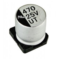 Конденсатор электролитический 470 uF 25 V, d10 h10.5, VT алюминиевый SMD Конденсатор электролитический 470 uF 25 V, d10 h10.5, VT алюминиевый SMD