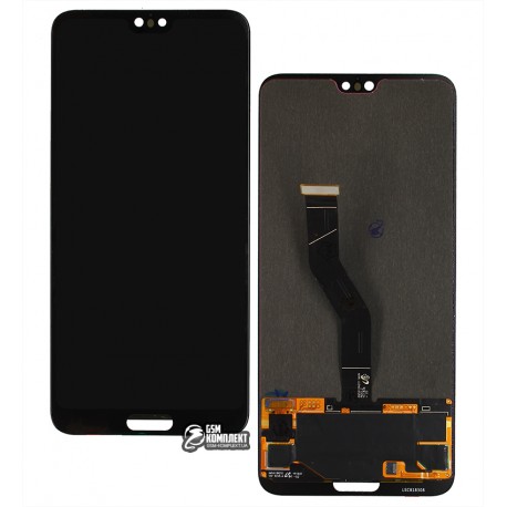 Дисплей для Huawei P20 Pro, черный, с тачскрином, оригинал (переклеено стекло), CLT-L29/CLT-L09