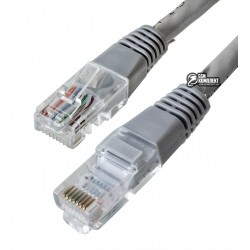 Патч-корд литой 3м Cablexpert PP12-3M UTP, категория. 5E, 50u "штекер с защелкой, серый Патч-корд литой 3м Cablexpert PP12-3M UTP, категория. 5E, 50u "штекер с защелкой, серый