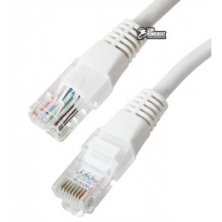 Патч-корд литой 10м Cablexpert PP12-10M UTP, категория. 5E, 50u "штекер с защелкой, белый