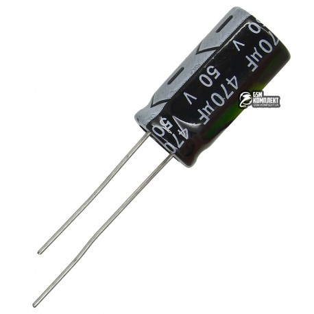Конденсатор електролітичний 470 uF 50 V, 105°C, d10 h20 (CHONG)