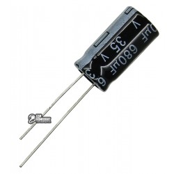 Конденсатор електролітичний 680 uF 35 V, 105°C, d10 h20 (CHONG) Конденсатор електролітичний 680 uF 35 V, 105°C, d10 h20 (CHONG)
