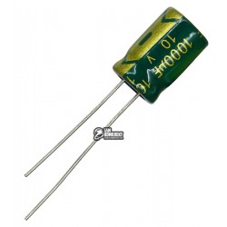 Конденсатор электролитический 1000 uF 10 V, 105°C, d8 h12, (низкий импеданс) LOW ESR (CHONG) Конденсатор электролитический 1000 uF 10 V, 105°C, d8 h12, (низкий импеданс) LOW ESR (CHONG)