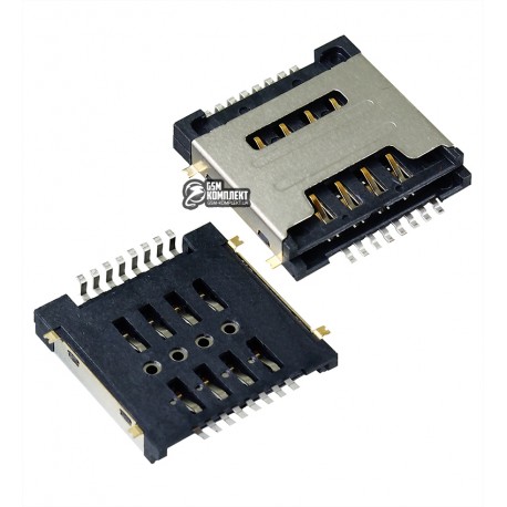 Конектор SIM-карти для Lenovo S660; мобільних телефонів ; планшетів, на дві SIM-карти, тип 1