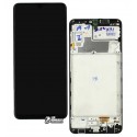 Дисплей для Samsung M325 Galaxy M32, чорний, з рамкою, оригінал, service pack box, (GH82-26193A/GH82-25981A)