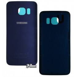 Задня панель корпусу для Samsung G925F Galaxy S6 EDGE, синій колір, 2.5D, оригінал (PRC)