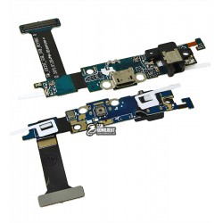 Шлейф для Samsung G925F Galaxy S6 EDGE, конектора навушників, конектора зарядки, з компонентами, копія