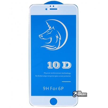 Защитное стекло для iPhone 6 Plus, iPhone 6s Plus, 3D, Titanium, белое