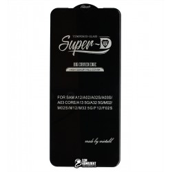 Захисне скло для Samsung A207 Galaxy A20s (2019), A125 Galaxy A12, A025 Galaxy A02S, M025 Galaxy M02s, 5D, MTB Super, Full Glue, чорне