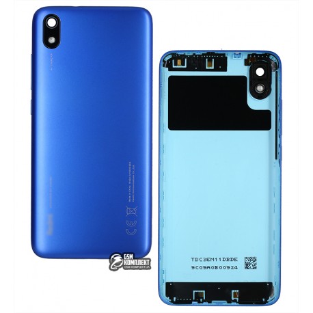 Задняя панель корпуса для Xiaomi Redmi 7A, голубой, со стеклом камеры, с боковыми кнопками, оригинал, Gem Blue, MZB7995IN, M1903C3EG, M1903C3EH, M19...