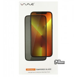 Захисне скло для iPhone 12 Pro Max, WAVE Privacy, антишпигун, чорне