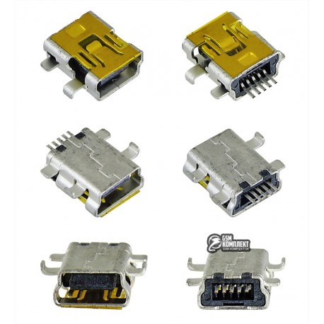 Коннектор зарядки для Motorola E2, E6, E8, L2, L6, L7, U6, V3, V3i, W5, 5 pin, mini-USB тип-B