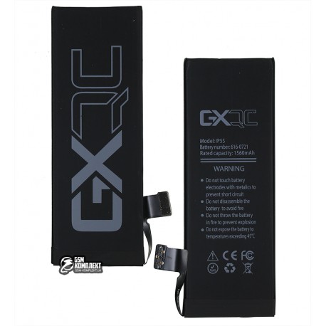 Аккумулятор GX для Apple iPhone 5S, Li-Polymer, 3,7 В, 1560 мАч