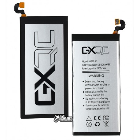 Аккумулятор GX EB-BG920ABE для Samsung G920F Galaxy S6, Li-ion, 3,85 B, 2550 мАч