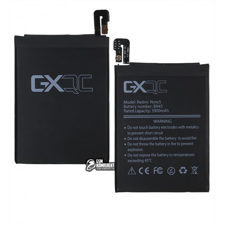 Аккумулятор GX BN45 для Xiaomi Redmi Note 5, Li-Polymer, 3,85 B, 4000 мАч