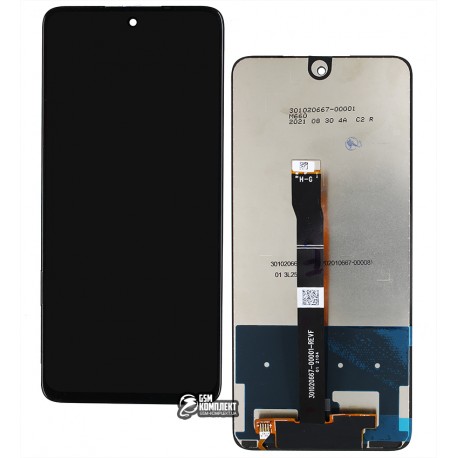 Дисплей для Huawei Honor 10X Lite, P Smart (2021), Y7a, чорний, з сенсорним екраном, оригінал (переклеєне скло), PPA-LX2