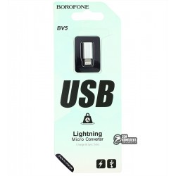 OTG переходник Borofone BV5, Micro to Lightning, стальной
