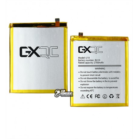 Аккумулятор GX BU10 для Meizu U10, Li-Polymer, 3,7 В, 2700 мАч