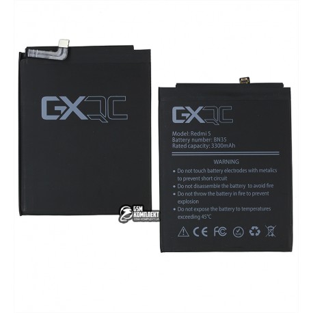 Аккумулятор GX BN35 для Xiaomi Redmi 5 (MDG1/MDT1/MDE1), Li-Polymer, 3,85 B, 3300 мАч
