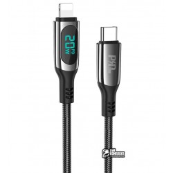Кабель Type-C - Lightning Hoco S51, Extreme Display, 20W 1.2m, черный