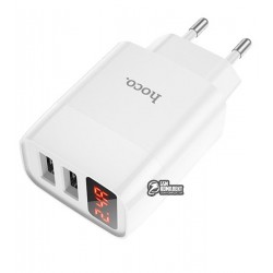Зарядное устройство HOCO C86A Illustrious dual port charger with digital display 2 USB 2.4A