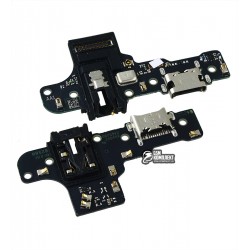 Шлейф для Samsung A215 Galaxy A21, коннектора гарнитуры, оригинал (PRC), (плата зарядки)